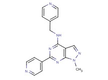 1-methyl-6-pyridin-4-yl-N-(pyridin-4-ylmethyl)-1H-pyrazolo[3,4-d]pyrimidin-4-amine