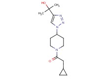 2-{1-[1-(cyclopropylacetyl)piperidin-4-yl]-1H-1,2,3-triazol-4-yl}propan-2-ol
