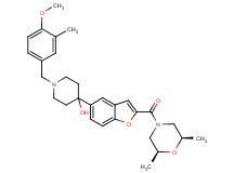 4-(2-{[(2R*,6S*)-2,6-dimethyl-4-morpholinyl]carbonyl}-1-benzofuran-5-yl)-1-(4-methoxy-3-methylbenzyl)-4-piperidinol