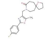 8-{[2-(4-fluorophenyl)-5-methyl-1,3-oxazol-4-yl]methyl}-1-oxa-8-azaspiro[4.6]undecan-9-one