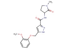 5-[(2-methoxyphenoxy)methyl]-N-(1-methyl-2-oxopyrrolidin-3-yl)-1H-pyrazole-3-carboxamide