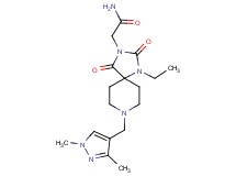 2-{8-[(1,3-dimethyl-1H-pyrazol-4-yl)methyl]-1-ethyl-2,4-dioxo-1,3,8-triazaspiro[4.5]dec-3-yl}acetamide