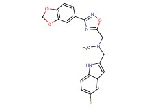 1-[3-(1,3-benzodioxol-5-yl)-1,2,4-oxadiazol-5-yl]-N-[(5-fluoro-1H-indol-2-yl)methyl]-N-methylmethanamine