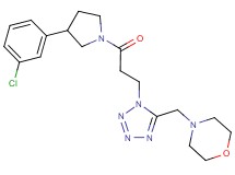 4-[(1-{3-[3-(3-chlorophenyl)-1-pyrrolidinyl]-3-oxopropyl}-1H-tetrazol-5-yl)methyl]morpholine