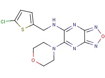 N-[(5-chloro-2-thienyl)methyl]-6-(4-morpholinyl)[1,2,5]oxadiazolo[3,4-b]pyrazin-5-amine