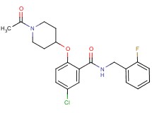 2-[(1-acetyl-4-piperidinyl)oxy]-5-chloro-N-(2-fluorobenzyl)benzamide