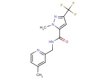 1-methyl-N-[(4-methylpyridin-2-yl)methyl]-3-(trifluoromethyl)-1H-pyrazole-5-carboxamide
