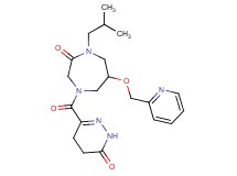 1-isobutyl-4-[(6-oxo-1,4,5,6-tetrahydro-3-pyridazinyl)carbonyl]-6-(2-pyridinylmethoxy)-1,4-diazepan-2-one