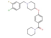 1-(4-chloro-3-fluorobenzyl)-4-[4-(1-piperidinylcarbonyl)phenoxy]piperidine