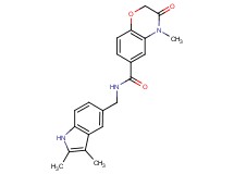 N-[(2,3-dimethyl-1H-indol-5-yl)methyl]-4-methyl-3-oxo-3,4-dihydro-2H-1,4-benzoxazine-6-carboxamide