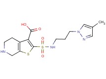 2-({[3-(4-methyl-1H-pyrazol-1-yl)propyl]amino}sulfonyl)-4,5,6,7-tetrahydrothieno[2,3-c]pyridine-3-carboxylic acid