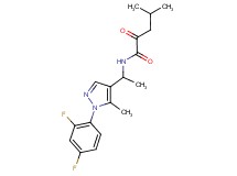 N-{1-[1-(2,4-difluorophenyl)-5-methyl-1H-pyrazol-4-yl]ethyl}-4-methyl-2-oxopentanamide