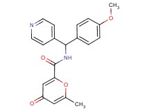 N-[(4-methoxyphenyl)(pyridin-4-yl)methyl]-6-methyl-4-oxo-4H-pyran-2-carboxamide