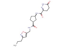 6-oxo-N-[(1R*,3S*)-3-({[(3-propyl-5-isoxazolyl)methyl]amino}carbonyl)cyclopentyl]-1,4,5,6-tetrahydro-3-pyridazinecarboxamide