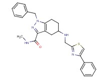 1-benzyl-N-methyl-5-{[(4-phenyl-1,3-thiazol-2-yl)methyl]amino}-4,5,6,7-tetrahydro-1H-indazole-3-carboxamide