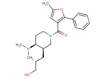 3-[(3R*,4S*)-4-(dimethylamino)-1-(5-methyl-2-phenyl-3-furoyl)piperidin-3-yl]propan-1-ol