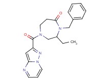4-benzyl-3-ethyl-1-(pyrazolo[1,5-a]pyrimidin-2-ylcarbonyl)-1,4-diazepan-5-one