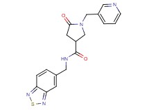 N-(2,1,3-benzothiadiazol-5-ylmethyl)-5-oxo-1-(3-pyridinylmethyl)-3-pyrrolidinecarboxamide