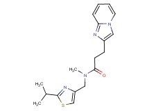 3-imidazo[1,2-a]pyridin-2-yl-N-[(2-isopropyl-1,3-thiazol-4-yl)methyl]-N-methylpropanamide