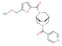 (1S*,5R*)-3-isonicotinoyl-6-[5-(methoxymethyl)-2-furoyl]-3,6-diazabicyclo[3.2.2]nonane