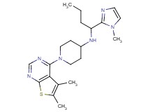 1-(5,6-dimethylthieno[2,3-d]pyrimidin-4-yl)-N-[1-(1-methyl-1H-imidazol-2-yl)butyl]piperidin-4-amine