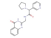 N-[(4-oxo-3,4-dihydro-2-quinazolinyl)methyl]-2-(3-pyridinyl)-2-(1-pyrrolidinyl)acetamide