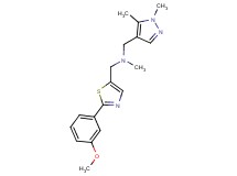 1-(1,5-dimethyl-1H-pyrazol-4-yl)-N-{[2-(3-methoxyphenyl)-1,3-thiazol-5-yl]methyl}-N-methylmethanamine