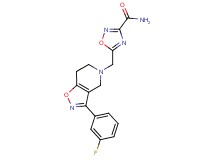 5-{[3-(3-fluorophenyl)-6,7-dihydroisoxazolo[4,5-c]pyridin-5(4H)-yl]methyl}-1,2,4-oxadiazole-3-carboxamide