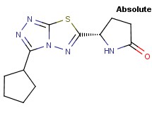 (5S)-5-(3-cyclopentyl[1,2,4]triazolo[3,4-b][1,3,4]thiadiazol-6-yl)pyrrolidin-2-one