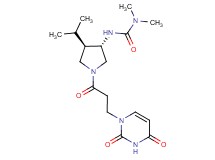 N'-{(3S*,4R*)-1-[3-(2,4-dioxo-3,4-dihydro-1(2H)-pyrimidinyl)propanoyl]-4-isopropyl-3-pyrrolidinyl}-N,N-dimethylurea