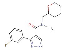 3-(3-fluorophenyl)-N-methyl-N-(tetrahydro-2H-pyran-2-ylmethyl)-1H-pyrazole-4-carboxamide