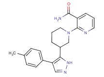 2-{3-[4-(4-methylphenyl)-1H-pyrazol-5-yl]piperidin-1-yl}nicotinamide