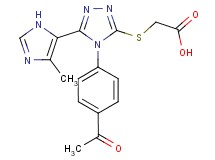 {[4-(4-acetylphenyl)-5-(4-methyl-1H-imidazol-5-yl)-4H-1,2,4-triazol-3-yl]thio}acetic acid