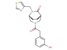(1S*,5R*)-3-[(3-hydroxyphenyl)acetyl]-6-(1,3-thiazol-4-ylmethyl)-3,6-diazabicyclo[3.2.2]nonan-7-one