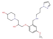 1-{2-hydroxy-3-[4-methoxy-2-({[3-(1H-pyrazol-1-yl)propyl]amino}methyl)phenoxy]propyl}-4-piperidinol
