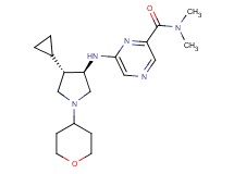 6-{[rel-(3R,4S)-4-cyclopropyl-1-(tetrahydro-2H-pyran-4-yl)-3-pyrrolidinyl]amino}-N,N-dimethyl-2-pyrazinecarboxamide hydrochloride