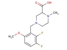 4-(2,3-difluoro-6-methoxybenzyl)-1-methylpiperazine-2-carboxylic acid