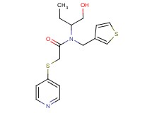 N-[1-(hydroxymethyl)propyl]-2-(pyridin-4-ylthio)-N-(3-thienylmethyl)acetamide