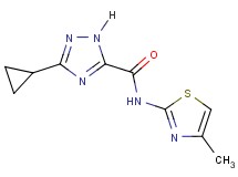 3-cyclopropyl-N-(4-methyl-1,3-thiazol-2-yl)-1H-1,2,4-triazole-5-carboxamide