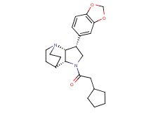 (3R*,3aR*,7aR*)-3-(1,3-benzodioxol-5-yl)-1-(cyclopentylacetyl)octahydro-4,7-ethanopyrrolo[3,2-b]pyridine