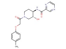 N-{(3R*,4R*)-3-hydroxy-1-[(4-methylphenoxy)acetyl]piperidin-4-yl}pyrazine-2-carboxamide