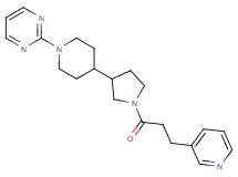 2-(4-{1-[3-(3-pyridinyl)propanoyl]-3-pyrrolidinyl}-1-piperidinyl)pyrimidine