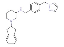 1-(2,3-dihydro-1H-inden-2-yl)-N-[4-(1H-pyrazol-1-ylmethyl)benzyl]-3-piperidinamine