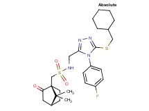N-{[5-[(cyclohexylmethyl)thio]-4-(4-fluorophenyl)-4H-1,2,4-triazol-3-yl]methyl}-1-[(1S,4R)-7,7-dimethyl-2-oxobicyclo[2.2.1]hept-1-yl]methanesulfonamide