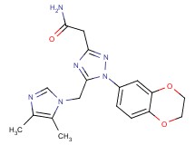 2-{1-(2,3-dihydro-1,4-benzodioxin-6-yl)-5-[(4,5-dimethyl-1H-imidazol-1-yl)methyl]-1H-1,2,4-triazol-3-yl}acetamide