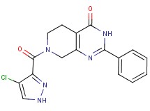 7-[(4-chloro-1H-pyrazol-3-yl)carbonyl]-2-phenyl-5,6,7,8-tetrahydropyrido[3,4-d]pyrimidin-4(3H)-one