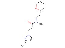 N-methyl-3-(3-methyl-1H-pyrazol-1-yl)-N-[2-(tetrahydro-2H-pyran-2-yl)ethyl]propanamide
