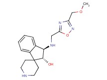 (2R*,3R*)-3-({[3-(methoxymethyl)-1,2,4-oxadiazol-5-yl]methyl}amino)-2,3-dihydrospiro[indene-1,4'-piperidin]-2-ol