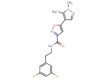N-[2-(3,5-difluorophenyl)ethyl]-5-(1,5-dimethyl-1H-pyrazol-4-yl)isoxazole-3-carboxamide