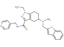 5-[(1-benzothien-2-ylmethyl)(methyl)amino]-1-ethyl-N-(4-pyridinylmethyl)-4,5,6,7-tetrahydro-1H-indazole-3-carboxamide